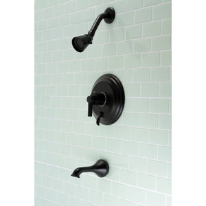 NuvoFusion KB36300NDL Wall Mount Tub and Shower Faucet, Matte Black