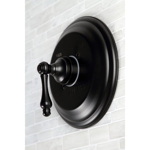 Restoration KB3630AL Single-Handle 3-Hole Wall Mount Tub and Shower Faucet, Matte Black