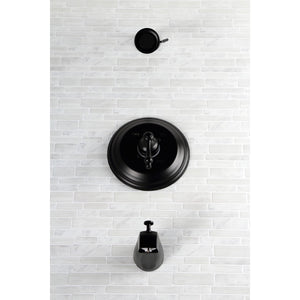 Restoration KB3630AL Single-Handle 3-Hole Wall Mount Tub and Shower Faucet, Matte Black