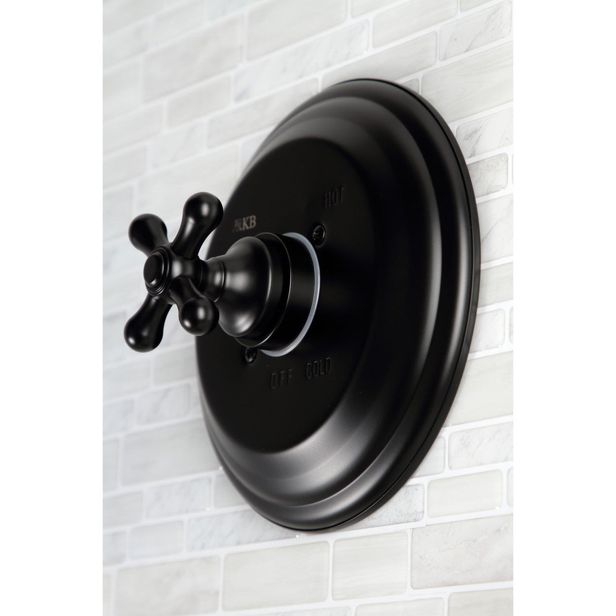 Restoration KB3630AX Single-Handle 3-Hole Wall Mount Tub and Shower Faucet, Matte Black