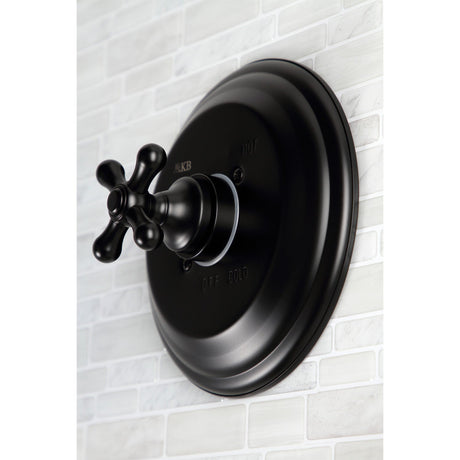 Restoration KB3630AX Single-Handle 3-Hole Wall Mount Tub and Shower Faucet, Matte Black