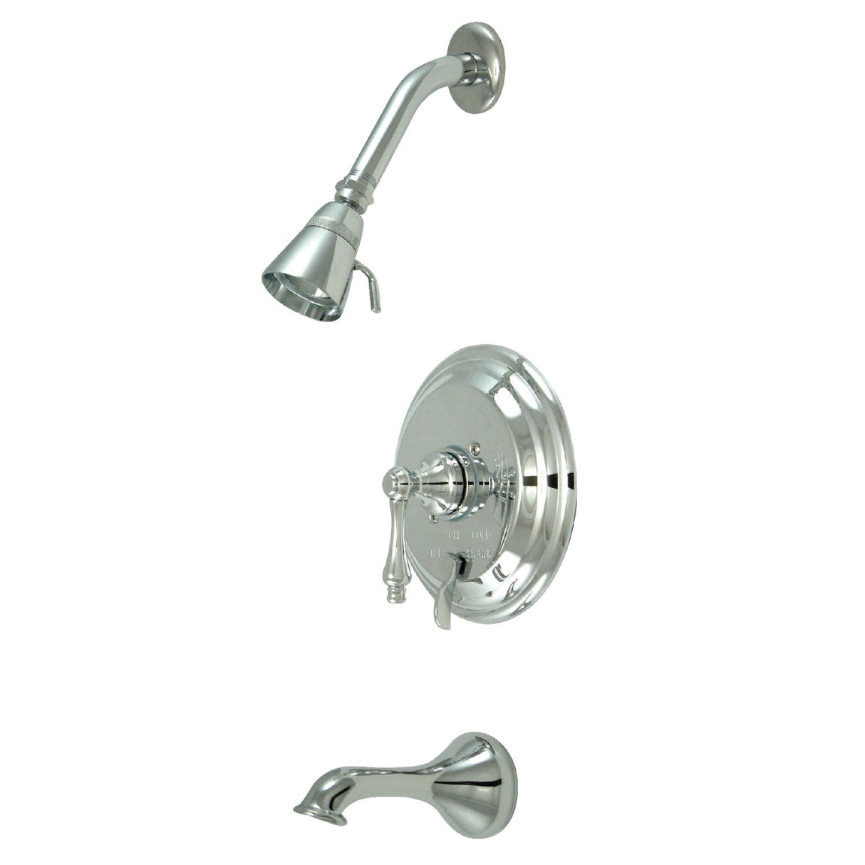 Restoration KB36310AL Single-Handle 3-Hole Wall Mount Tub and Shower Faucet, Polished Chrome