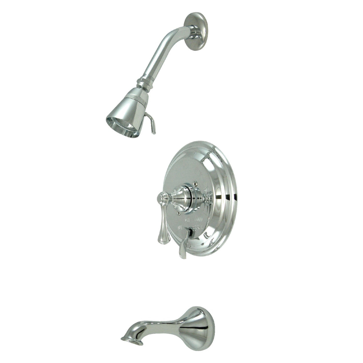 KB36310BL Single-Handle 3-Hole Wall Mount Tub and Shower Faucet, Polished Chrome