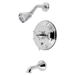 Elinvar KB36310EX Single-Handle 3-Hole Wall Mount Tub and Shower Faucet, Polished Chrome