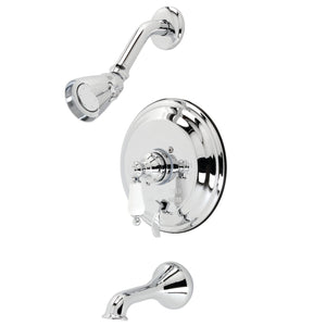 Restoration KB36310PL Single-Handle 3-Hole Wall Mount Tub and Shower Faucet, Polished Chrome