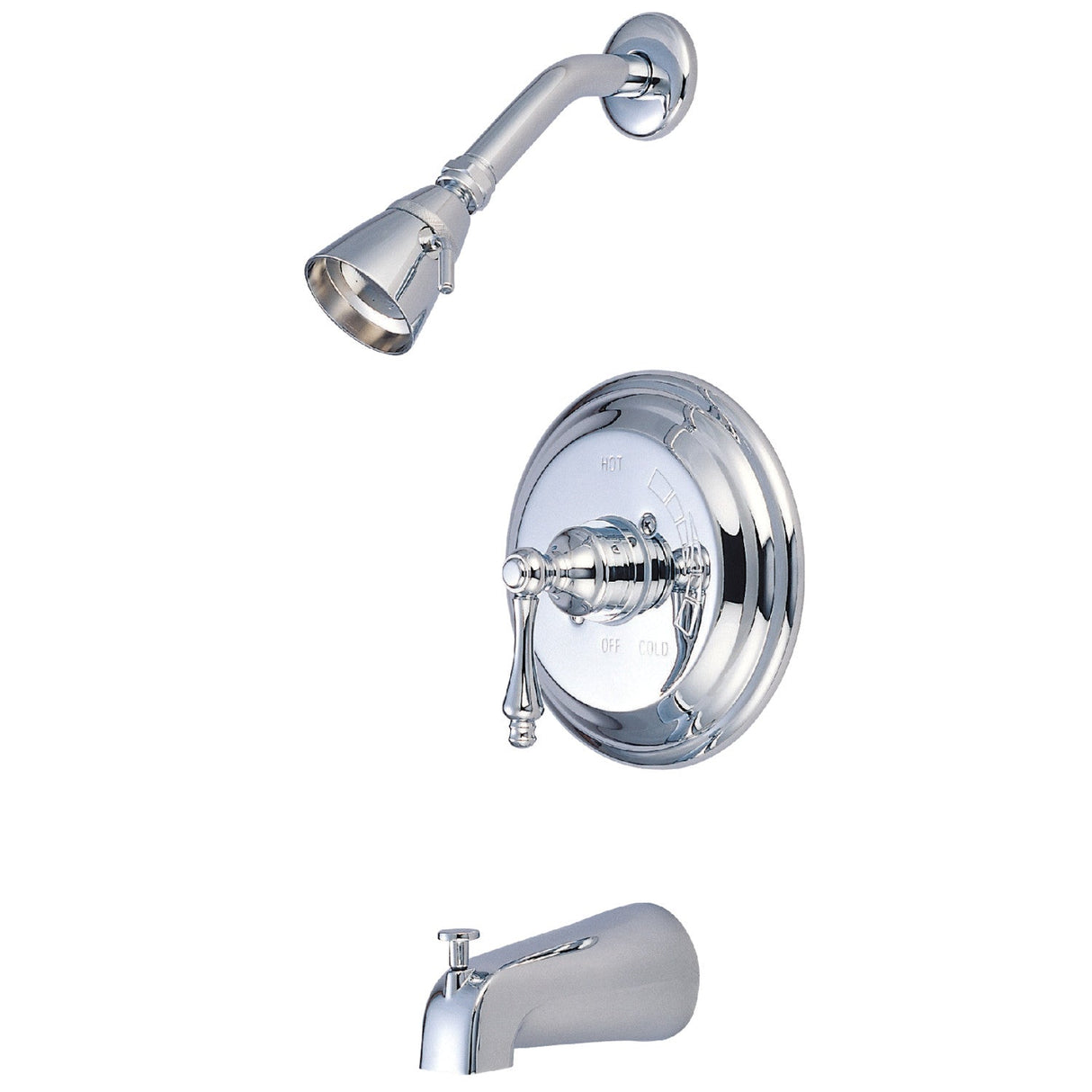 Restoration KB3631AL Single-Handle 3-Hole Wall Mount Tub and Shower Faucet, Polished Chrome