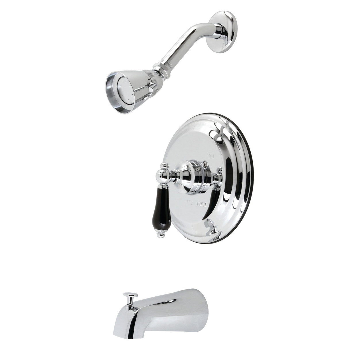 Duchess KB3631PKL Single-Handle 3-Hole Wall Mount Tub and Shower Faucet, Polished Chrome