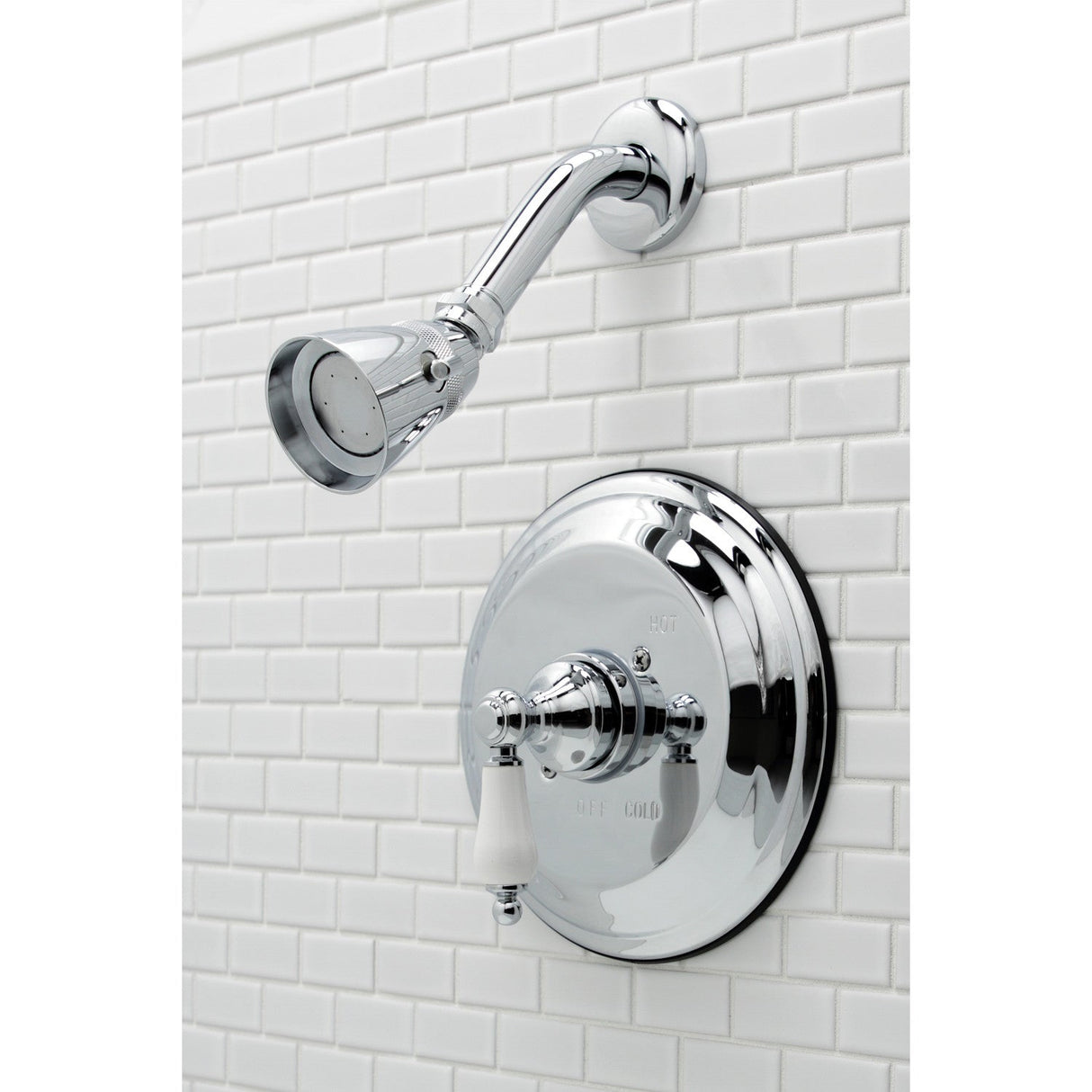 Restoration KB3631PLSO Single-Handle 2-Hole Wall Mount Shower Faucet, Polished Chrome
