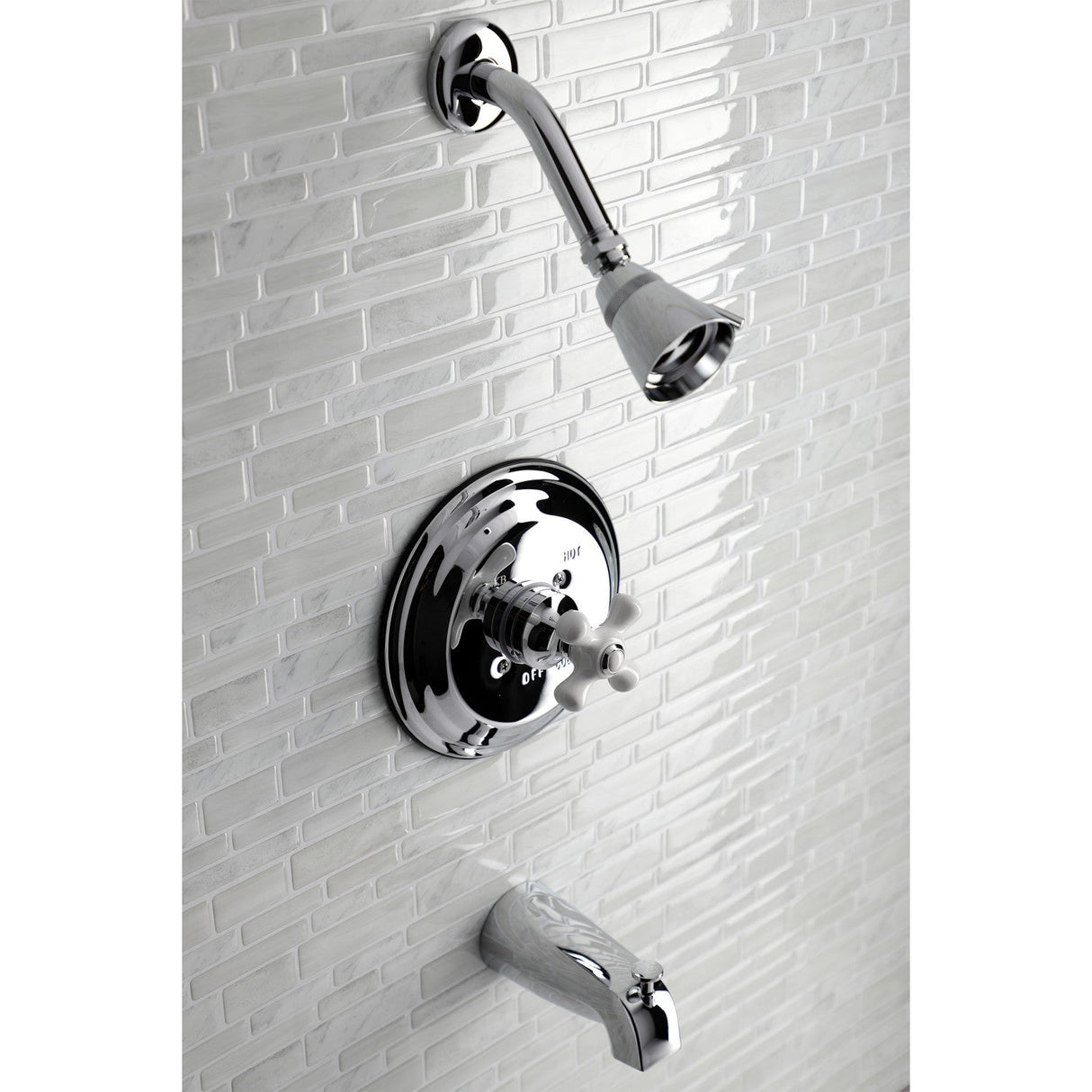 KB3631PXT Single-Handle 3-Hole Wall Mount Tub and Shower Faucet Trim Only, Polished Chrome