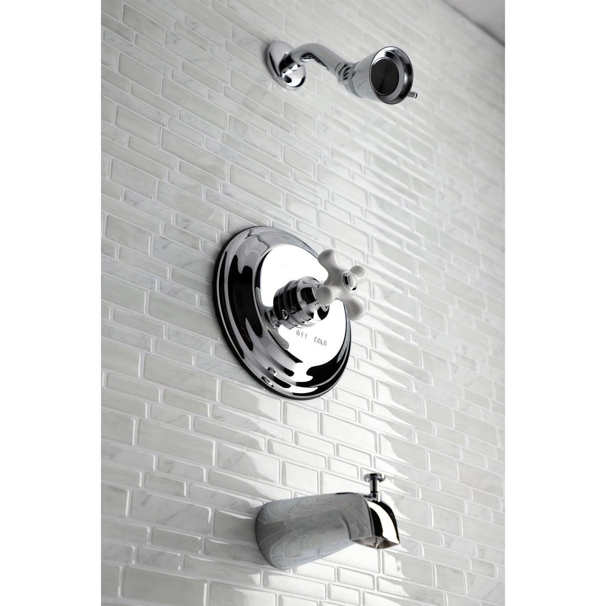 KB3631PXT Single-Handle 3-Hole Wall Mount Tub and Shower Faucet Trim Only, Polished Chrome