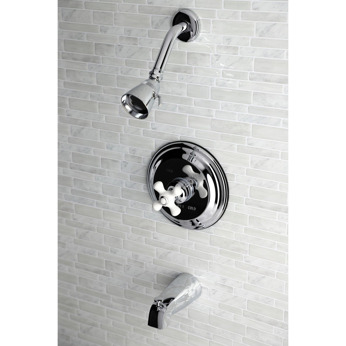 KB3631PXT Single-Handle 3-Hole Wall Mount Tub and Shower Faucet Trim Only, Polished Chrome