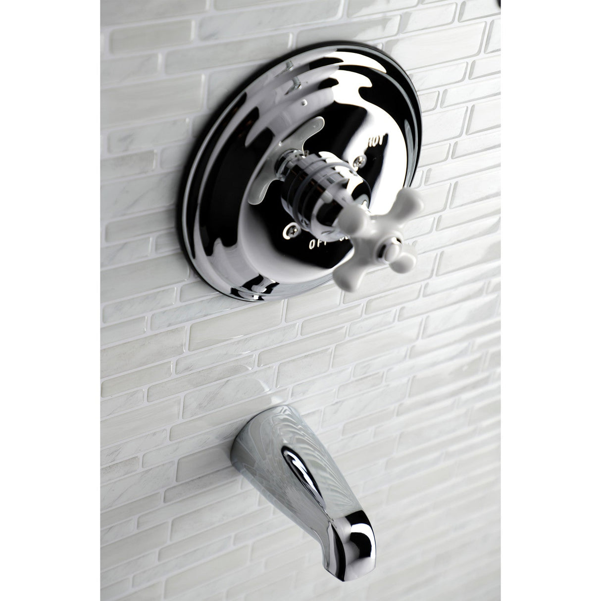 Vintage KB3631PXTO Single-Handle 2-Hole Wall Mount Tub and Shower Faucet Tub Only, Polished Chrome
