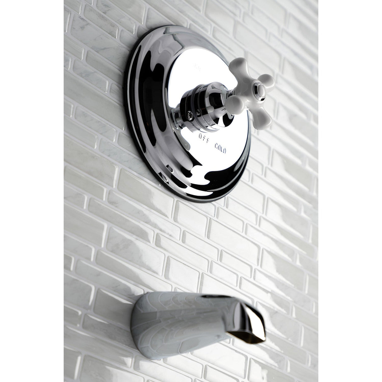Vintage KB3631PXTO Single-Handle 2-Hole Wall Mount Tub and Shower Faucet Tub Only, Polished Chrome