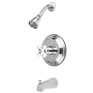 Restoration KB3631PX Single-Handle 3-Hole Wall Mount Tub and Shower Faucet, Polished Chrome