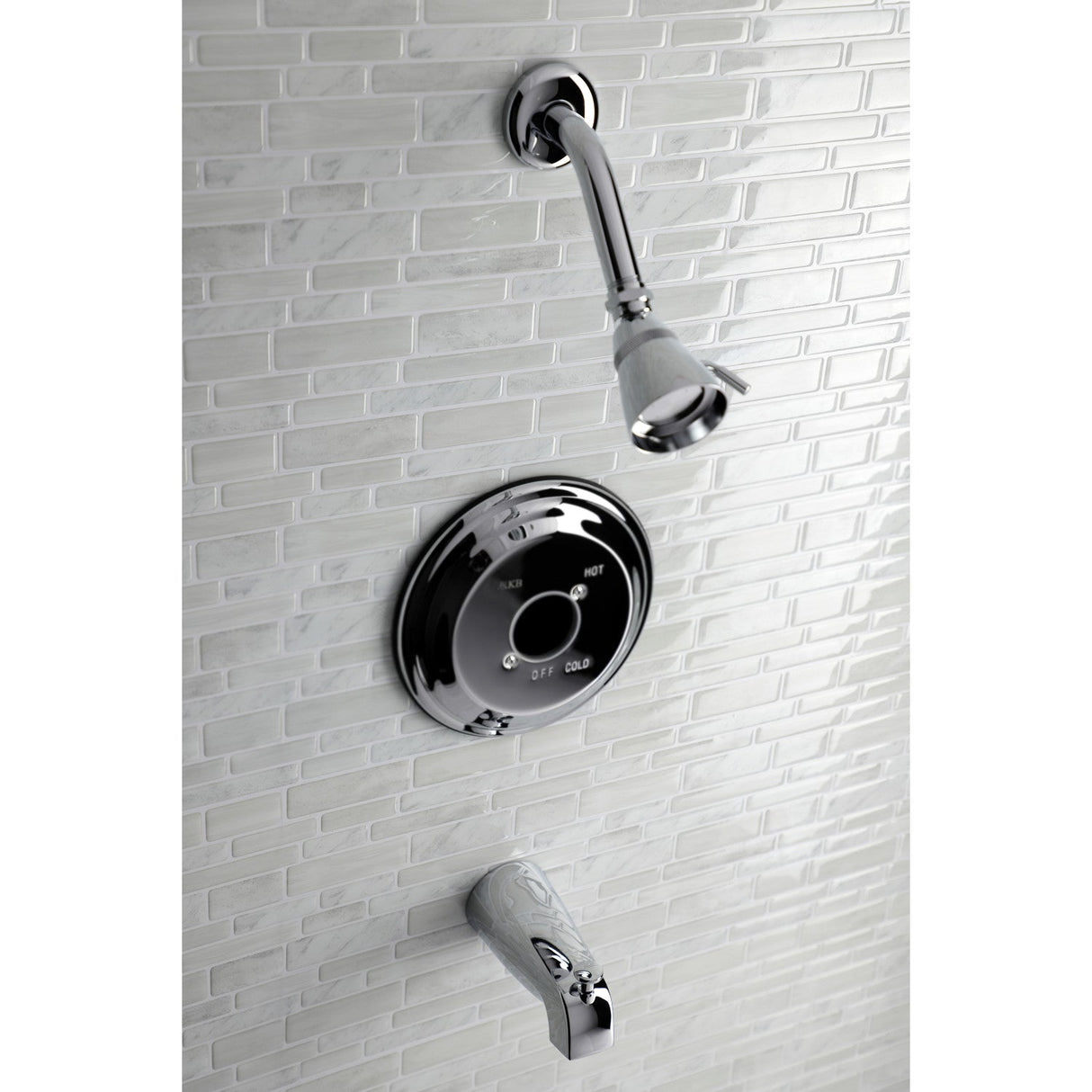 KB3631TLH 3-Hole Wall Mount Tub and Shower Faucet Trim Only without Handle, Polished Chrome