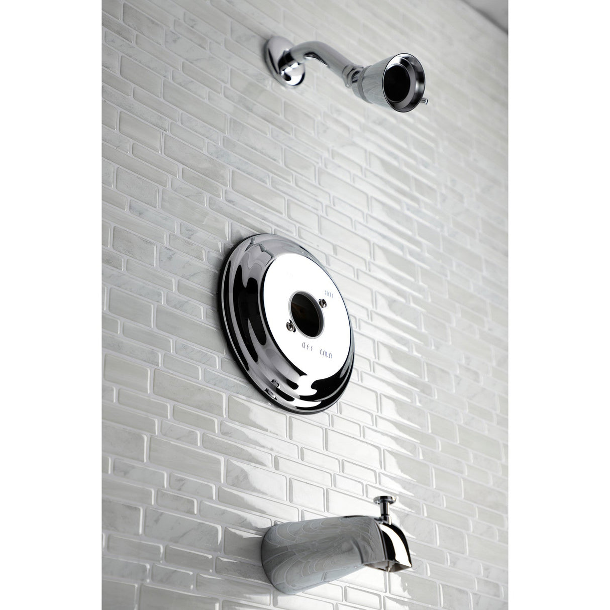 KB3631TLH 3-Hole Wall Mount Tub and Shower Faucet Trim Only without Handle, Polished Chrome