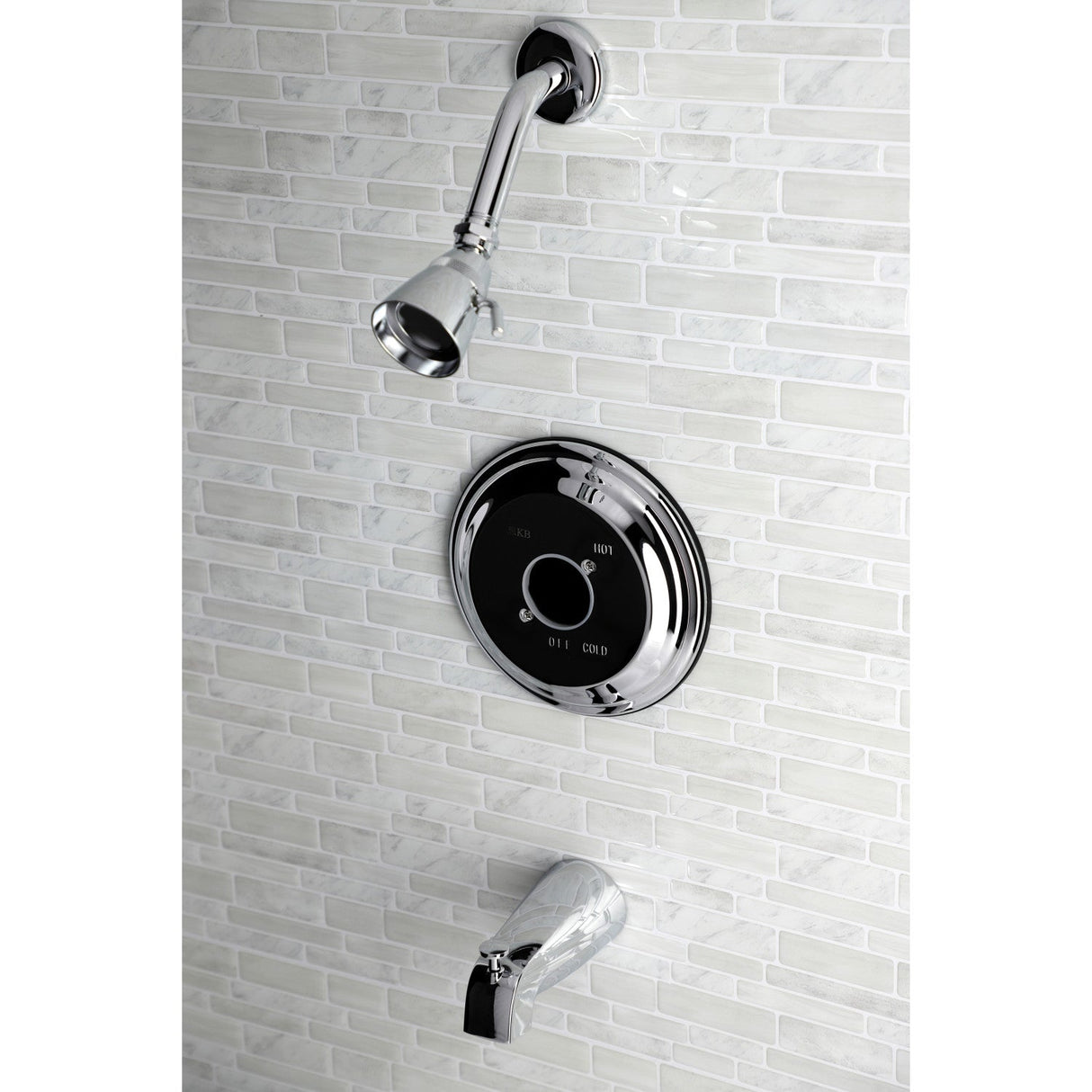 KB3631TLH 3-Hole Wall Mount Tub and Shower Faucet Trim Only without Handle, Polished Chrome