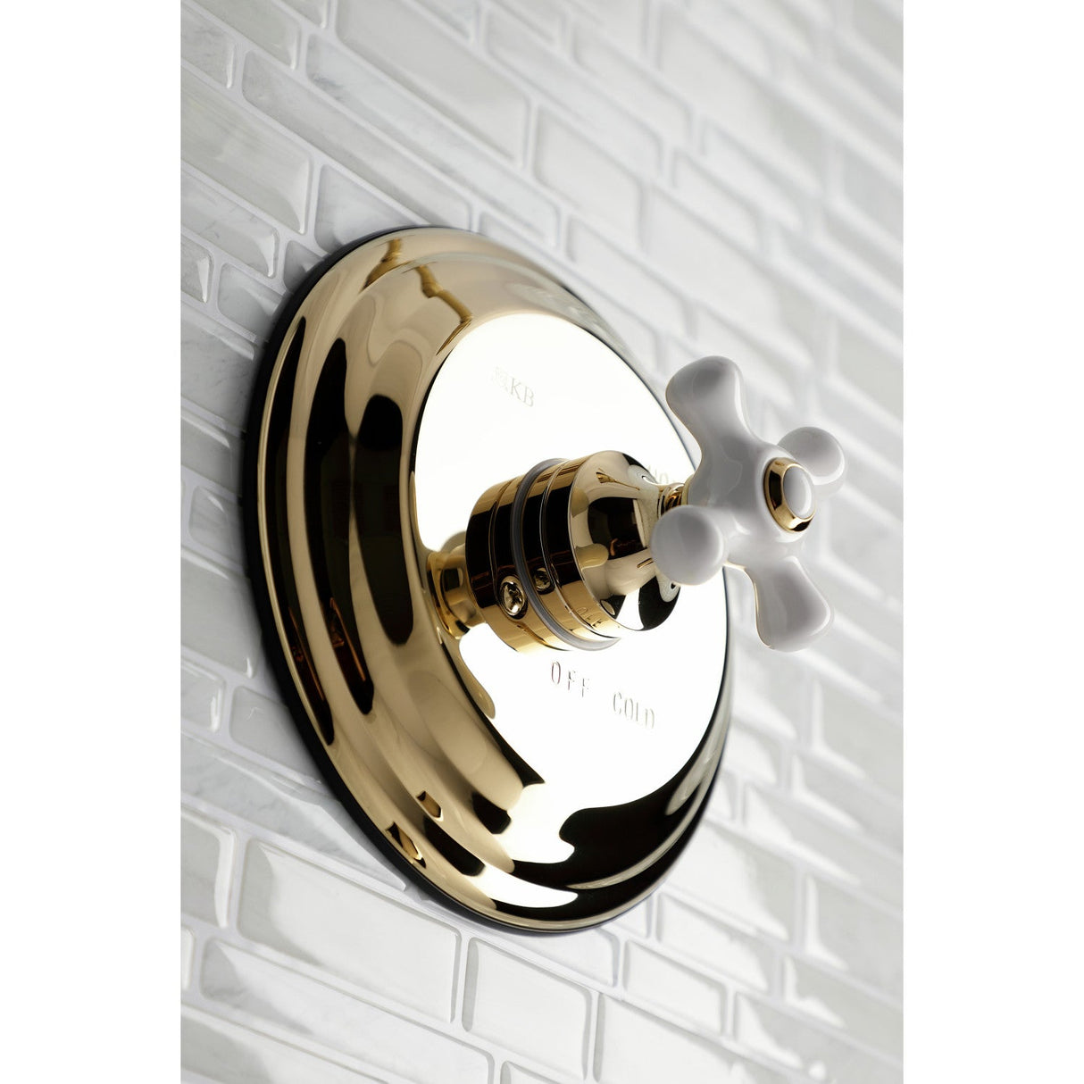 Vintage KB3632PXTO Single-Handle 2-Hole Wall Mount Tub and Shower Faucet Tub Only, Polished Brass