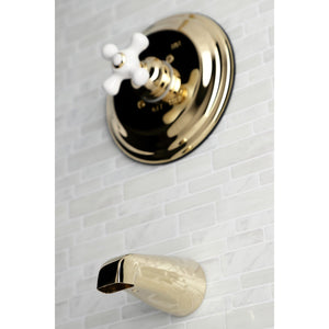 Vintage KB3632PXTO Single-Handle 2-Hole Wall Mount Tub and Shower Faucet Tub Only, Polished Brass
