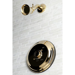 KB3632TSLH 2-Hole Wall Mount Shower Faucet Trim Only without Handle, Polished Brass