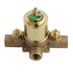 KB3632V Pressure Balanced Tub and Shower Valve, with Stops, Polished Brass