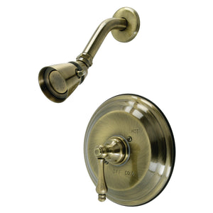 Restoration KB3633ALSO Single-Handle 2-Hole Wall Mount Shower Faucet, Antique Brass