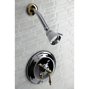 Restoration KB3634ALSO Single-Handle 2-Hole Wall Mount Shower Faucet, Polished Chrome/Polished Brass