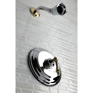 Restoration KB3634ALSO Single-Handle 2-Hole Wall Mount Shower Faucet, Polished Chrome/Polished Brass