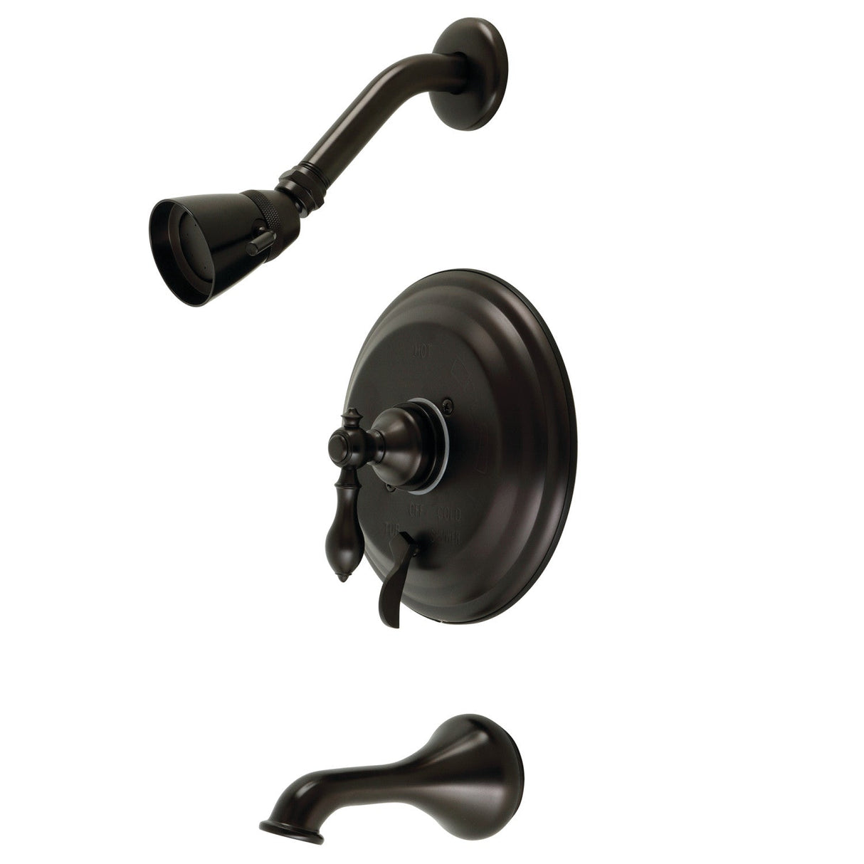 American Classic KB36350ACL Single-Handle 3-Hole Wall Mount Tub and Shower Faucet with Diverter, Oil Rubbed Bronze