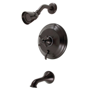 Elinvar KB36350EX Single-Handle 3-Hole Wall Mount Tub and Shower Faucet, Oil Rubbed Bronze