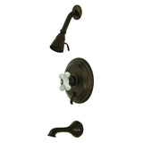 Restoration KB36350PX Single-Handle 3-Hole Wall Mount Tub and Shower Faucet, Oil Rubbed Bronze