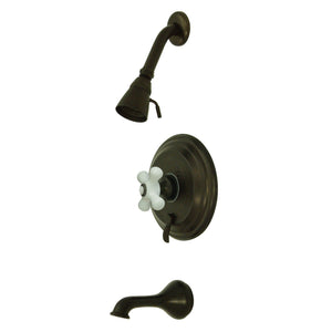 Restoration KB36350PX Single-Handle 3-Hole Wall Mount Tub and Shower Faucet, Oil Rubbed Bronze