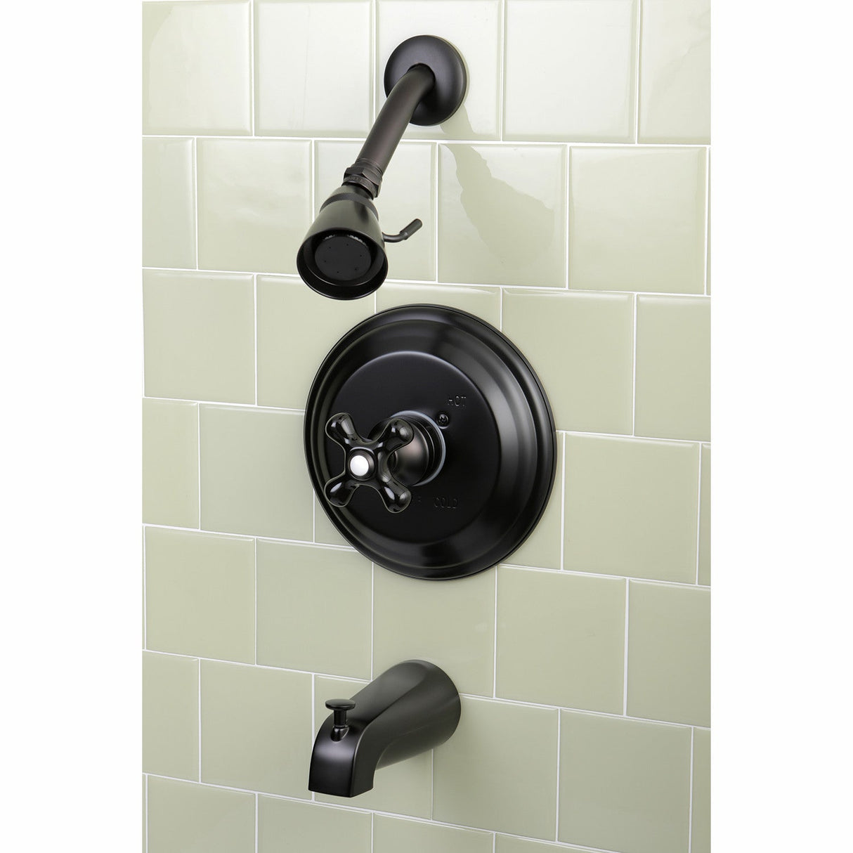 Duchess KB3635PKL Single-Handle 3-Hole Wall Mount Tub and Shower Faucet, Oil Rubbed Bronze