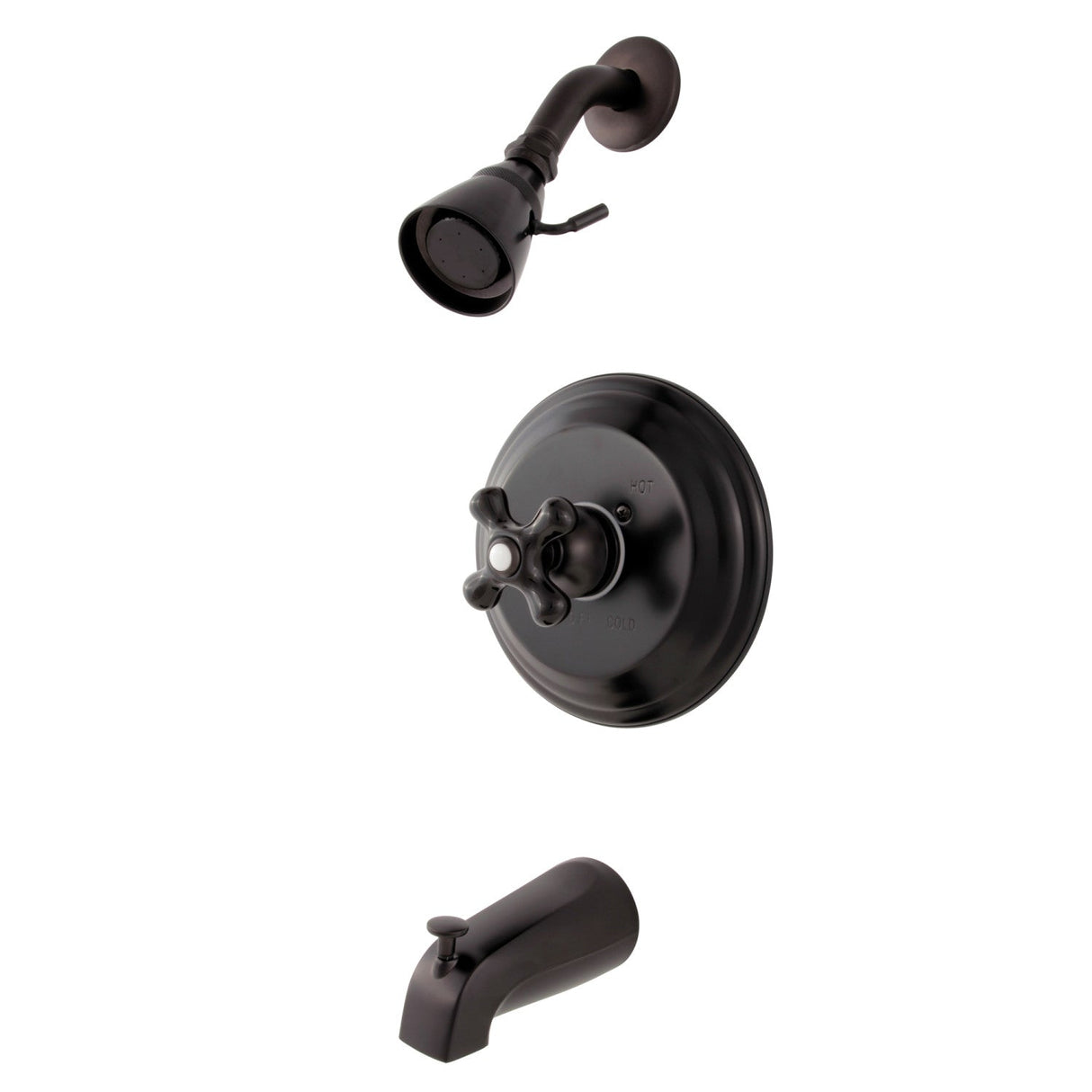 Duchess KB3635PKX Single-Handle 3-Hole Wall Mount Tub and Shower Faucet, Oil Rubbed Bronze