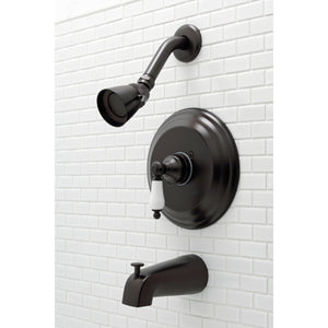 Restoration KB3635PL Single-Handle 3-Hole Wall Mount Tub and Shower Faucet, Oil Rubbed Bronze