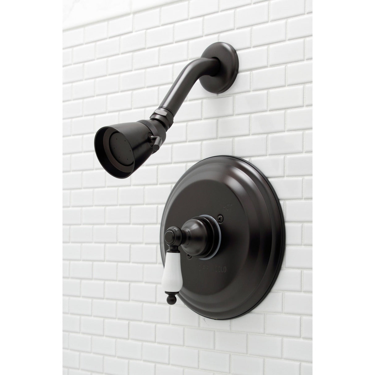 Restoration KB3635PLSO Single-Handle 2-Hole Wall Mount Shower Faucet, Oil Rubbed Bronze
