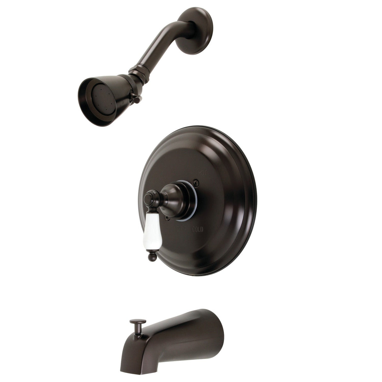 KB3635PLT Single-Handle 3-Hole Wall Mount Tub and Shower Faucet Trim Only, Oil Rubbed Bronze