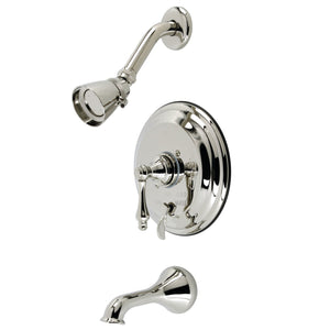 Restoration KB36360AL Single-Handle 3-Hole Wall Mount Tub and Shower Faucet, Polished Nickel