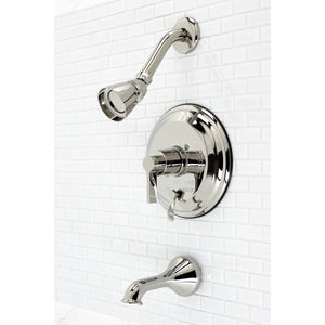 NuvoFusion KB36360NDL Wall Mount Tub and Shower Faucet, Polished Nickel