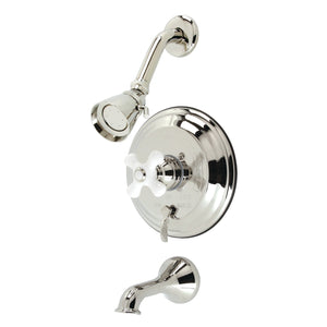 Restoration KB36360PX Single-Handle 3-Hole Wall Mount Tub and Shower Faucet, Polished Nickel