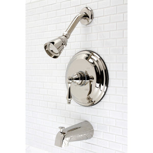 Restoration KB3636AL Single-Handle 3-Hole Wall Mount Tub and Shower Faucet, Polished Nickel