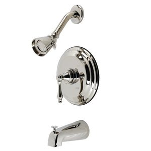Restoration KB3636AL Single-Handle 3-Hole Wall Mount Tub and Shower Faucet, Polished Nickel