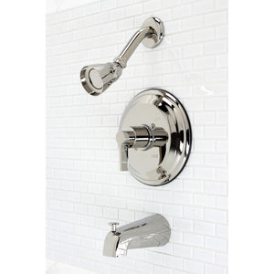 NuvoFusion KB3636NDL Wall Mount Tub and Shower Faucet, Polished Nickel