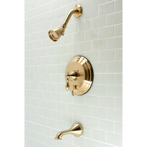 American Classic KB36370ACL Single-Handle 3-Hole Wall Mount Tub and Shower Faucet with Diverter, Brushed Brass
