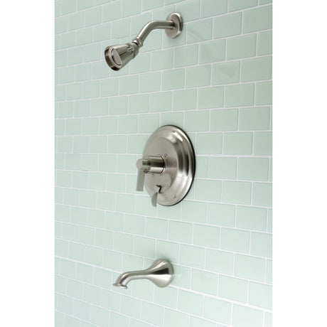 NuvoFusion KB36380NDL Wall Mount Tub and Shower Faucet, Brushed Nickel