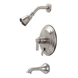 NuvoFusion KB36380NDL Wall Mount Tub and Shower Faucet, Brushed Nickel