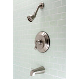 American Classic KB3638ACL Single-Handle 3-Hole Wall Mount Tub and Shower Faucet, Brushed Nickel
