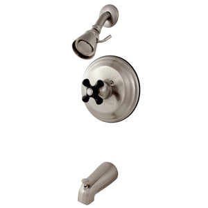 Duchess KB3638PKX Single-Handle 3-Hole Wall Mount Tub and Shower Faucet, Brushed Nickel