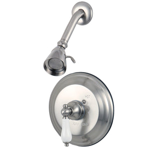 Restoration KB3638PLSO Single-Handle 2-Hole Wall Mount Shower Faucet, Brushed Nickel