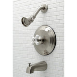 KB3638PXT Single-Handle 3-Hole Wall Mount Tub and Shower Faucet Trim Only, Brushed Nickel